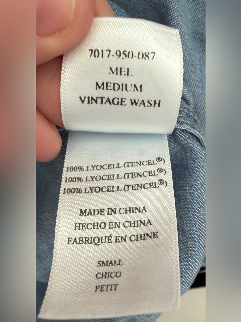 Rails Mel Chambray Drop Waist Mini Dress in Vintage Wash, Size Small - Picture 12 of 12